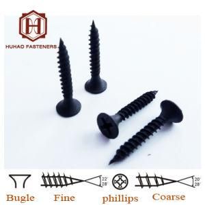 Phosphate Black Color Fine Thread Bugle Head 3.5*25mm Drywall Screw