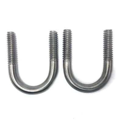 China Fastener M6 M8 M12 100mm for Trucks Motorcycle Square U Bolt 304 316 Stainless Steel U Bolt
