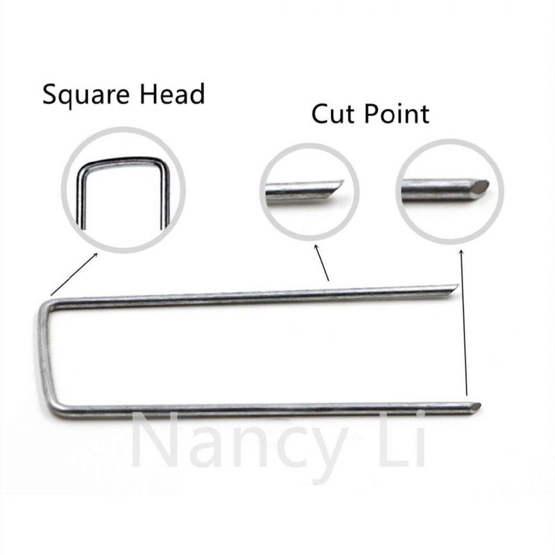 6X1X6 Inch 11ga (0.12inch) SOD Staples Garden Pins Netting Stakes Ground Spikes Landscape Cover Pegs Anti-Rust Galvanized