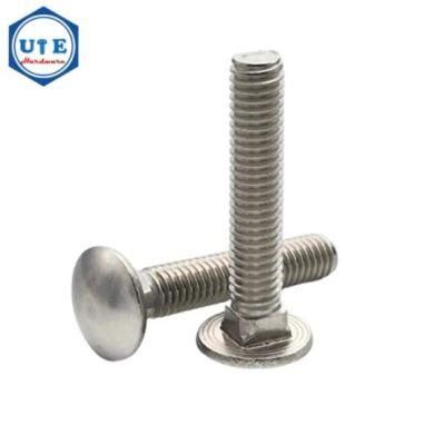 ASME B 18.5 Round Head Square Neck Step Bolts Stainless Steel 304 Carriage Bolt From 1/4X1/2 to 1/2X4&quot;