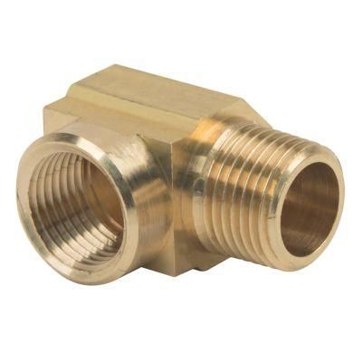 High Precision CNC Machining Brass Threaded Straight Hydraulic Elbow Pipe Fitting