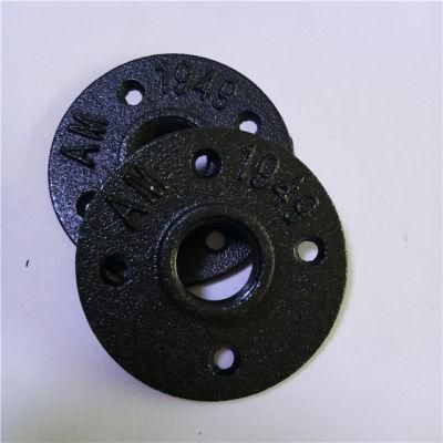 Black Cast Iron Floor Flange Decoration Pipe Home Decor Pipe Furniture Casting Iron Pipe Fittings Floor Flange