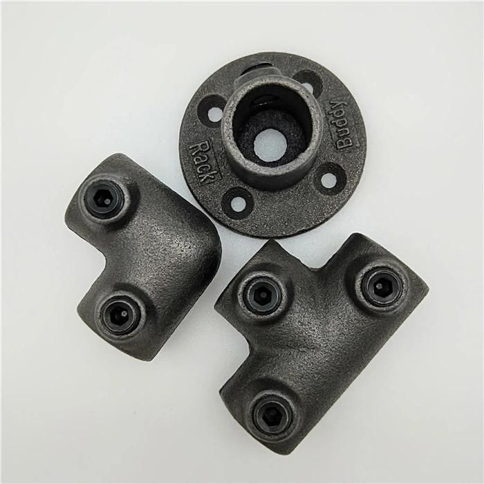 Malleable Iron 3 Way 90 Elbow Pipe Clamp Fittings Key Clamp Fittings for Safety Guard Protection
