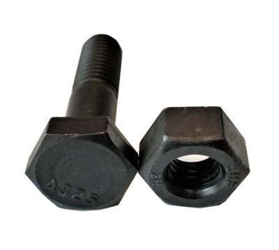 Black Grade10.9 M30or1+1/4 ASTM A490 M/A490 - Heavy Hexagon Head Bolt/Heavy Hex Bolt Carbon Steel 42CrMo