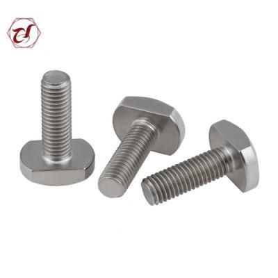 Common Bolt Square Stainless Steel 304 316 T Head Hammer Bolt