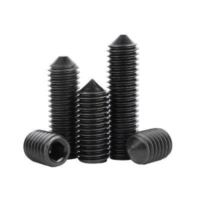 Grub Screw Manufacturer DIN 914 High Tensile Steel Hex Socket Tip Point Black Oxide Allen Cone Point Set Screws