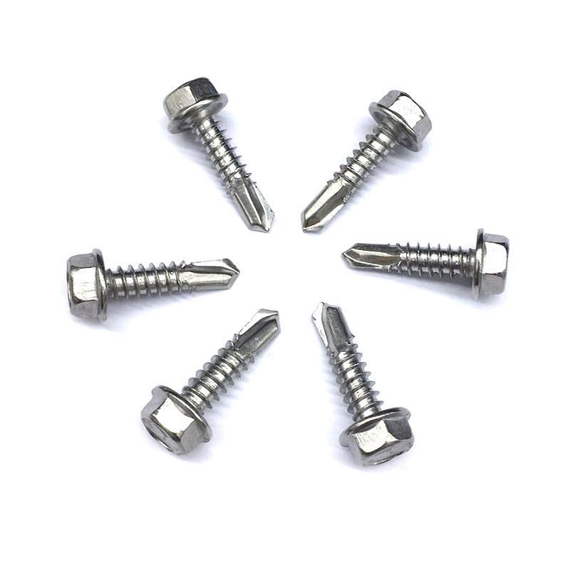 DIN 7504 304 316 Stainless Steel Hexagonal Head Self Drilling Screws