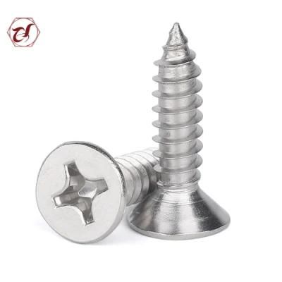 Flat Head Self Tapping Full Thread Stainless Steel Screw
