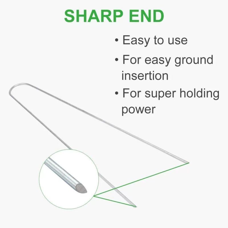 12 Inch Ground Staples Landscape Gardening Pegs Nails U Shaped Garden Staples Pegs Pin Securing Weed Fabric Landscape Fabric