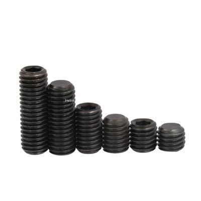 Black Oxide Hexagon Socket Grub Screws with Flat Point DIN913