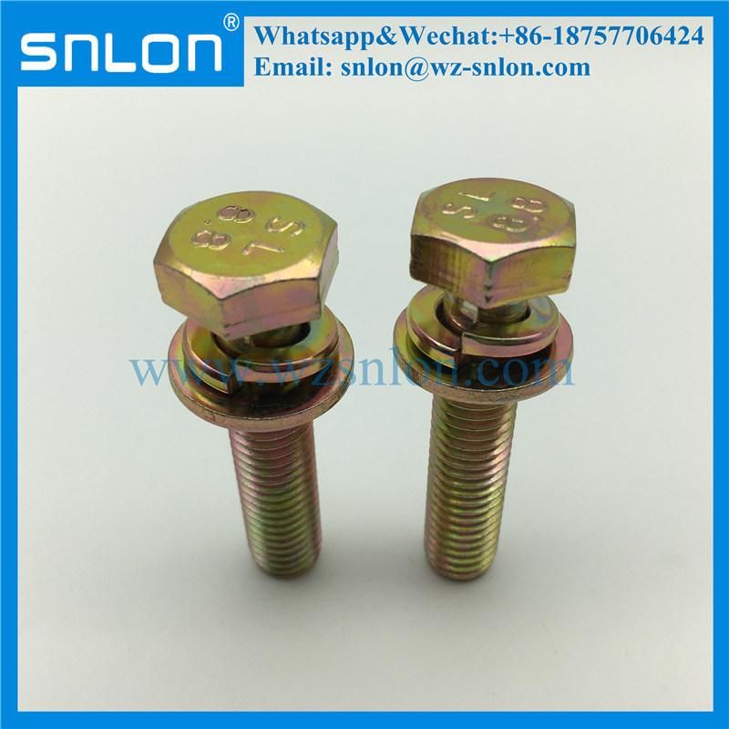 High Quality Grade8.8 Hex Head Bolt with Washer for Assembly