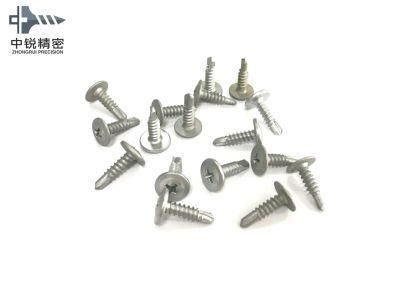 Button Head Self Drilling Screws Made by SAE1022 Material with White Zinc Plated in Size 4.2X13mm High Quality Self Drilling Screw