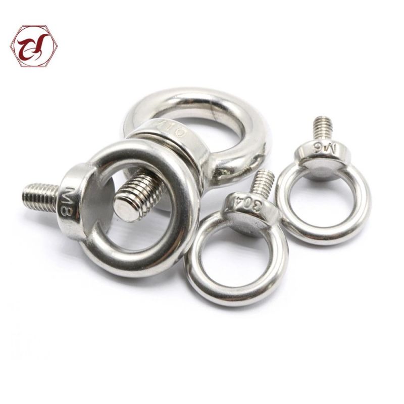 Customized Size 304 Stainless Steel DIN580 Eye Bolts