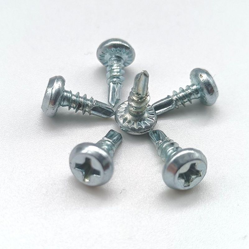 China OEM White Zinc Plated Galvanized Sharp Poin Drilling Point Pan Framing Screw