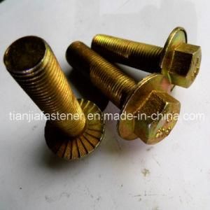 Knurled Flange Hex Bolt Hot Forged Head Ti6al4V Titanium Hex Flange Bolt, Ti Hex Flange Bolt, Titanium Flange Bolt