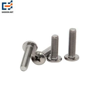 Titanium Fastener Pan Head Phillips Screw Ti Gr2 Full Thread Screw ISO7380