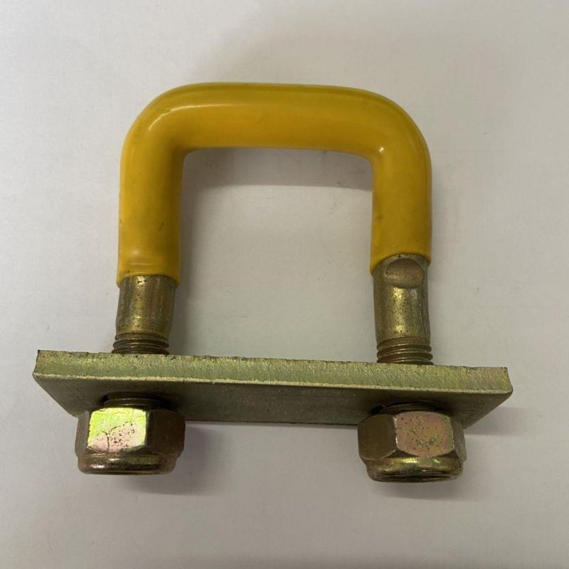 Yellow PVC Coated Bent Lashing Ring