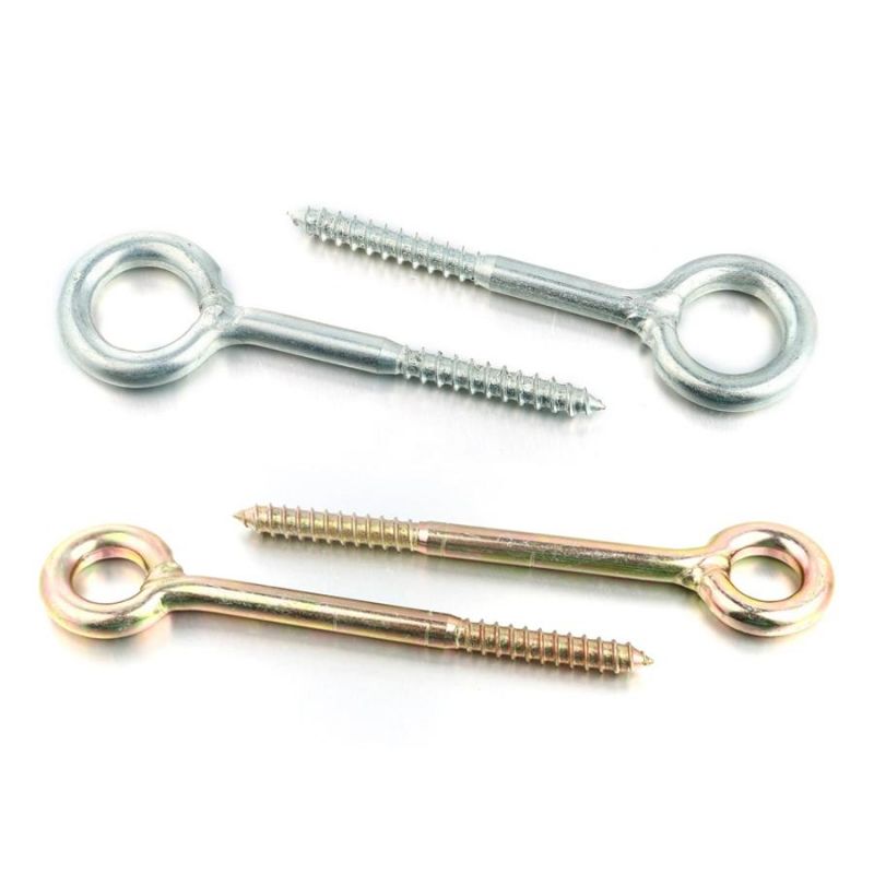 Yellow Zinc Plated Welded Eye Screw Bolt/Hook Screw/L Screw/Swing Hook Screw/S Hook Screw