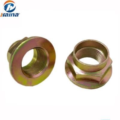 Yellow Zinc Plated Special Hex Flange Nut/Self-Locking Flange Nuts