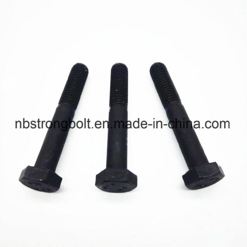 DIN933 Gr. 10.9 Hex Bolt Screw with Black