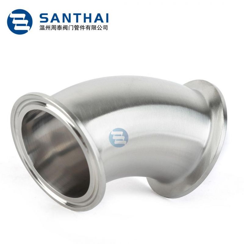 Food Grade Butt Weld Tri Clamp Stainless Steel 45 Degree Clamp Elbow