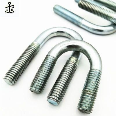 China A193 Double Zinc Coated Surface Round Machinery Spring Steel Square U Bolt