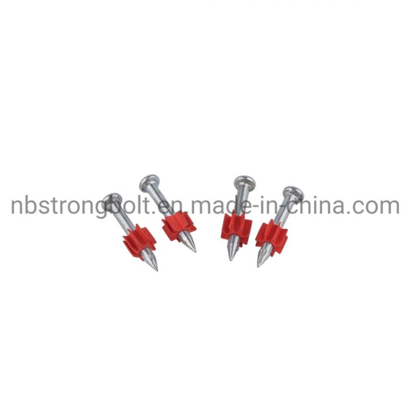 High-Strength Shooting Nail with Red Washer Zp (Cold Forge)