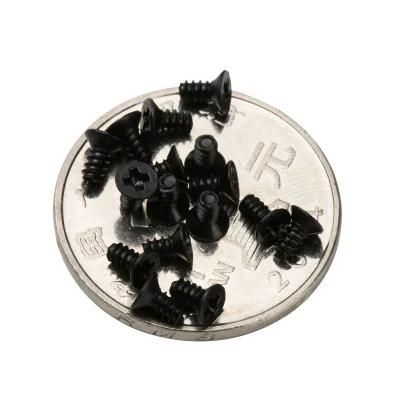Countersunk Head Cross Black Zinc-Plated Self Tapping Precision Mini Screws