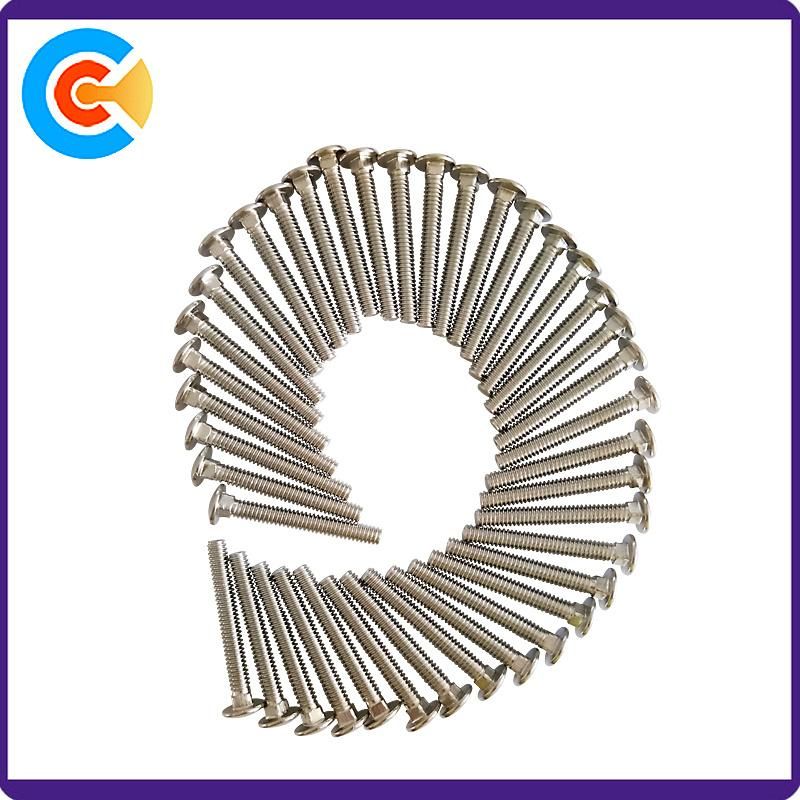 Custom Precision Zinc Plating Full Thread Steel Machined Carriage Screw