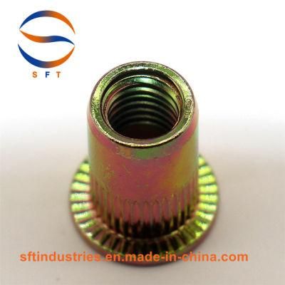 M8 Flat Head Knurled Round Body Blind Rivet Nut ISO13918