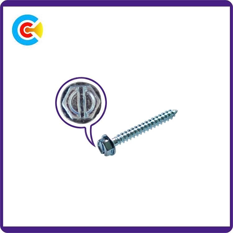 DIN/ANSI/BS/JIS Carbon-Steel/Stainless-Steel Hex Head Self Tapping Screw