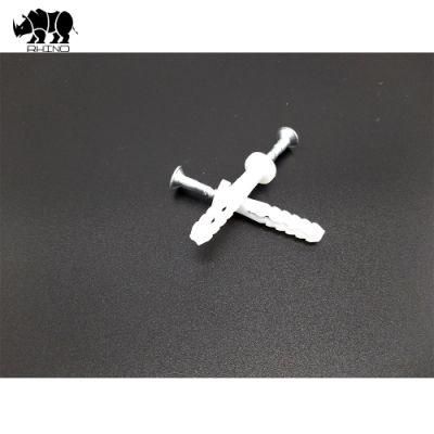 Manufacturer Hotsale Nylon Fixing Anchor with Nail Screw Plastic Wall Plug