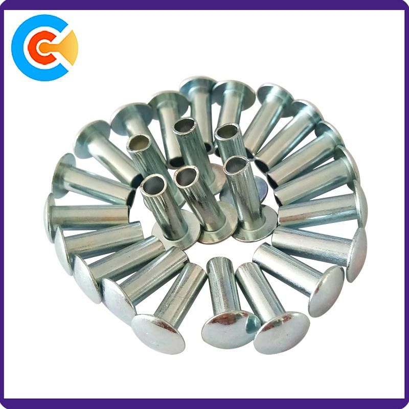 M4 Round Head Steel Semi-Tubular Rivet