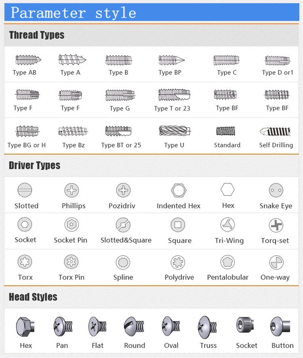 Professional Gi Fastener Manufacturer Tensile Control Bolt Different Types Nuts Bolts with High Strength Made in China