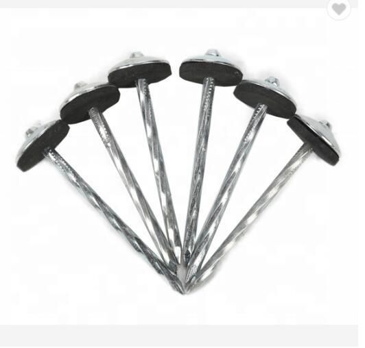 E. G 2 1/2" X Bwg9 50lb /Box Roofing Nails with Umbrella Head Rubber Washer /Common Nails