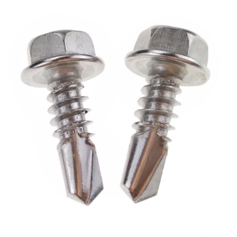 Stainless Steel 410 Hex Head Roofingscrews Self Drilling Screws with Bonded EPDM Rubber Washer