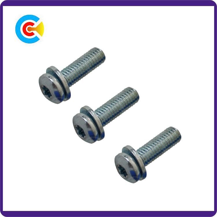 Stainless Steel Cinquefoil Pan Head Screws for Electronic/Machinery with Washer