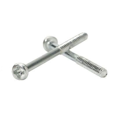 Pan Head Cross Recessed Half Thread Machine Screw for Plastic