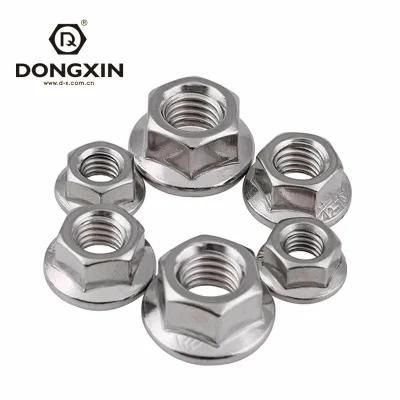 Factory Sell DIN6923 Stainless Steel 304 Hex Nut with Flange