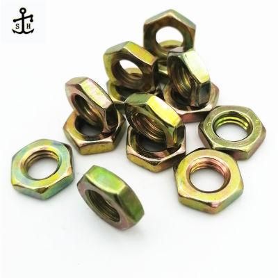 8 Grade M5 - M80 Steel Zinc Plated DIN 439 Hex Flat Jam Nuts Made in China