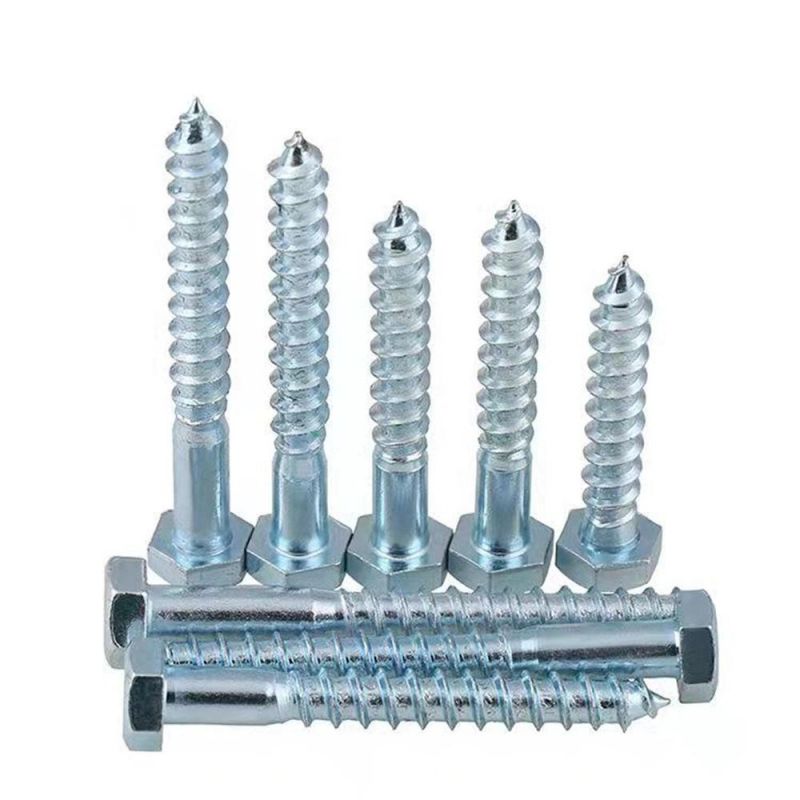 Wood Screw Zinc Wholesale Price Bolts Wood Screws Metric Galvanized DIN571 Standard Hex Lag Screws