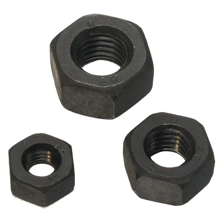 ASTM 18.2.2 Hex Nut Hex Head Nut 2h Carbon Steel Black Oxide Galvanized