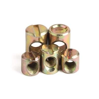 Good Quality Grade4.8 Carbon Steel Yellow Zinc Plated Cylinder Barrel Nut