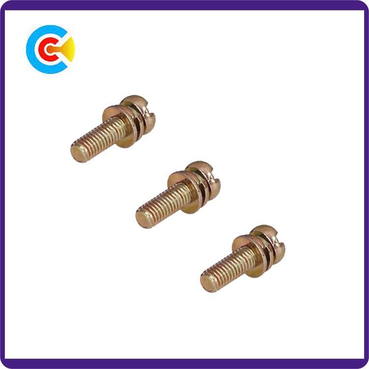 Multicolored Stainless Steel Fastener/Fittings Cross/Phillips Pan Head Screws with Gasket/Washer