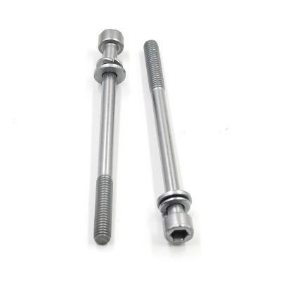 China Stainless Steel Head Cap Hex Socket Screw Extra Long Screw with Double Washer