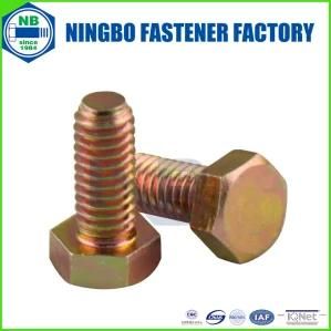 ANSI/ASTM/ASME Hex Tap Bolt Cr6+ Yellow Zinc Plated Full Thread A307 Grade a &amp; SAE J429 Grade 2&5&8
