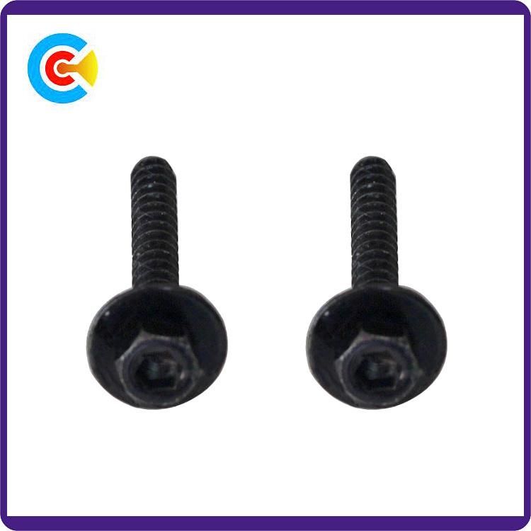 GB/DIN/JIS/ANSI Carbon-Steel/Stainless-Steel Internal and External Hexagonal Flat Pad Combination Screw