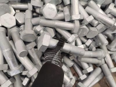 HDG Grade8.8 - M64 - as 1252 - Heavy Hexagon Head Bolt/Heavy Hex Bolt - Carbon Steel - 10b33/40cr