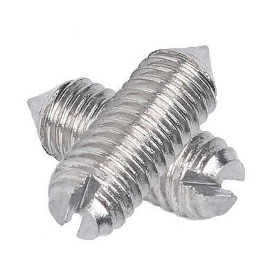 Stainless Steel SS304 Small M1.6 M2 M2.5 Cone Point Taper Slotted DIN553 Grub Screws Set Screws Grub Screws Bolt and Nuts