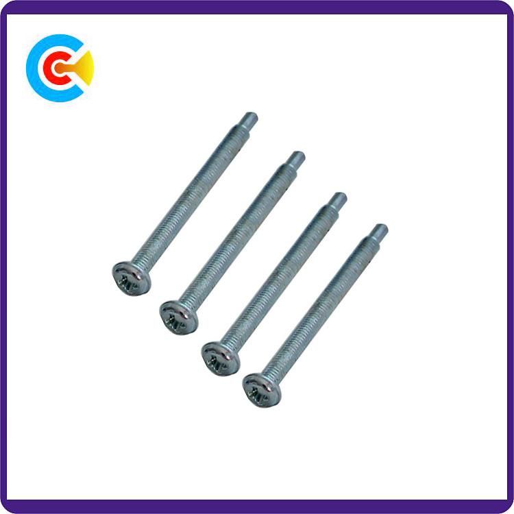 Carbon Steel 4.8/8.8/10.9 Customized Cross/Phillips Pan Head Screws with Pin